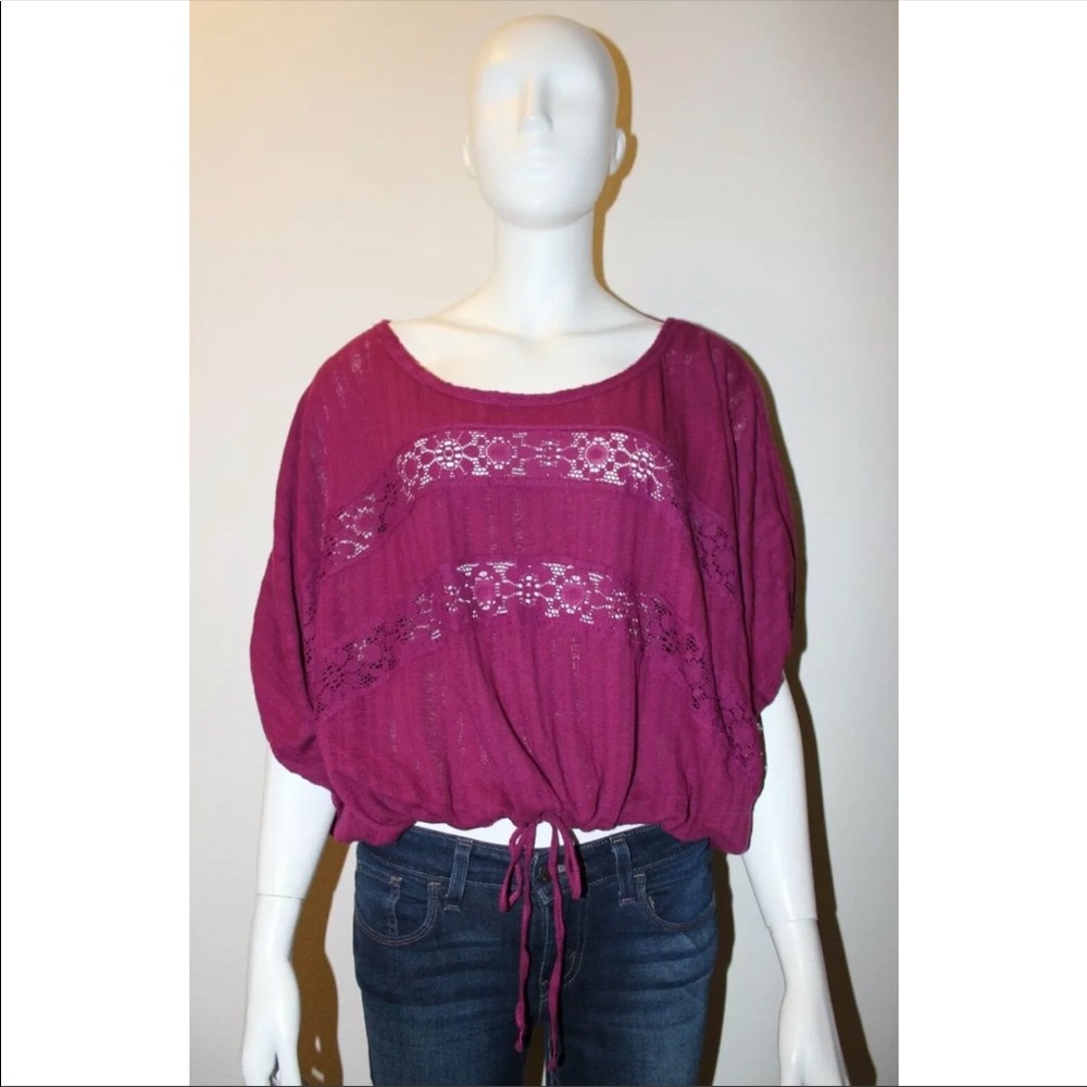 Free People I’m Your Baby Lace Crochet Top XS